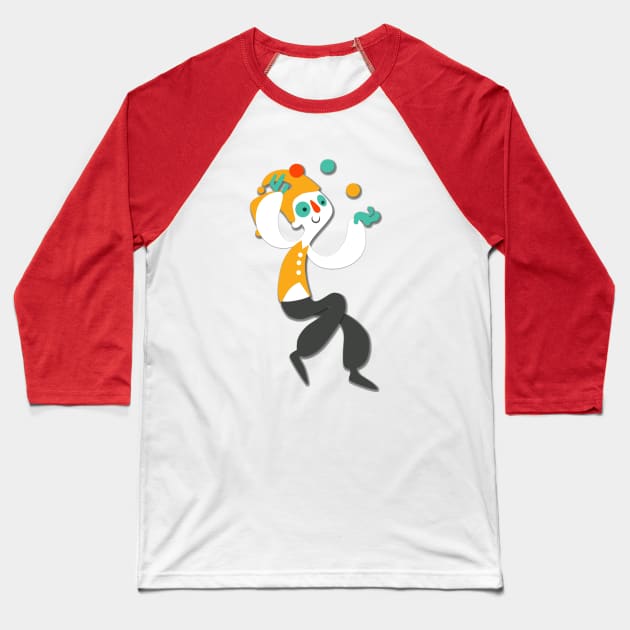 clown juggling Baseball T-Shirt by richhwalsh